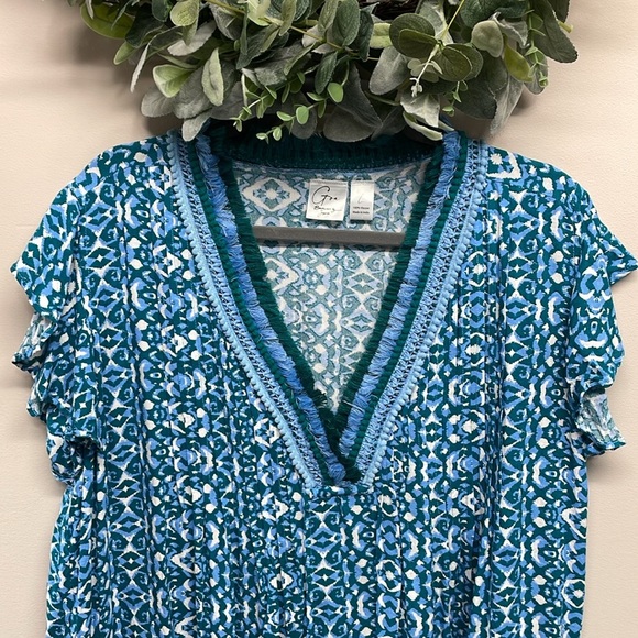 NWOT Goa Beachwear By Japna Boho Swim Coverup Summer Dress Crochet Fringe L - Picture 2 of 16